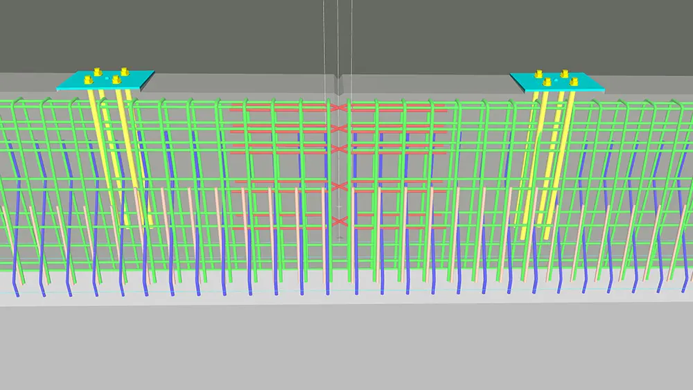 壁高欄3D配筋図の出力